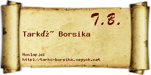 Tarkó Borsika névjegykártya
